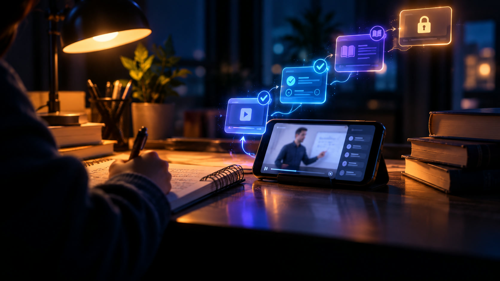واجهة تطبيق FocusBac التعليمي لطلاب البكالوريا